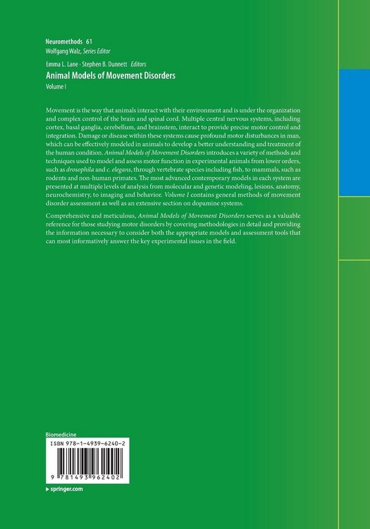 Produktbild: Animal Models of Movement Disorders