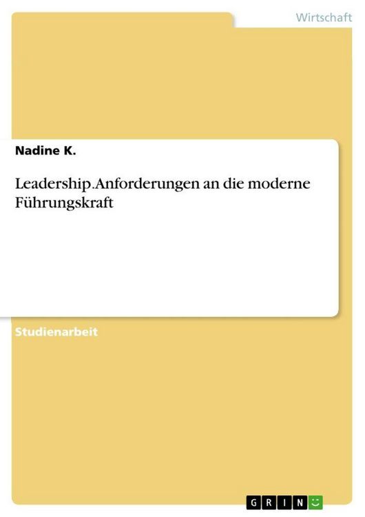 Produktbild: Leadership. Anforderungen an die moderne F&uuml;hrungskraft