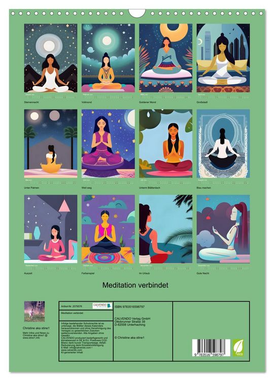 Produktbild: Meditation verbindet (Wandkalender 2026 DIN A3 hoch), CALVENDO Monatskalender