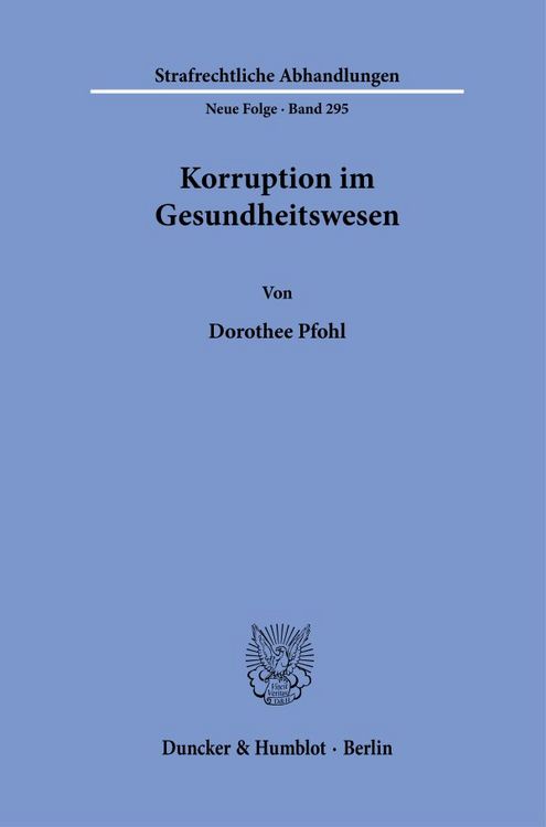 Produktbild: Korruption im Gesundheitswesen.