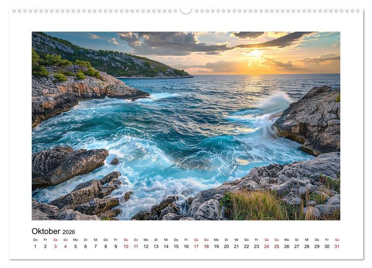 Produktbild: Traumhafte Buchten (hochwertiger Premium Wandkalender 2026 DIN A2 quer), Kunstdruck in Hochglanz