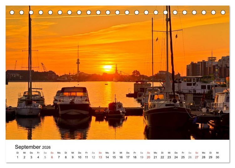 Produktbild: Maritime Impressionen Wilhelmshaven (Tischkalender 2026 DIN A5 quer), CALVENDO Monatskalender