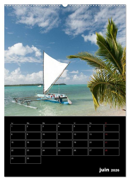 Produktbild: Paysages cal&eacute;doniens (Calendrier mural 2026 DIN A2 horizontal) calendrier de bureau