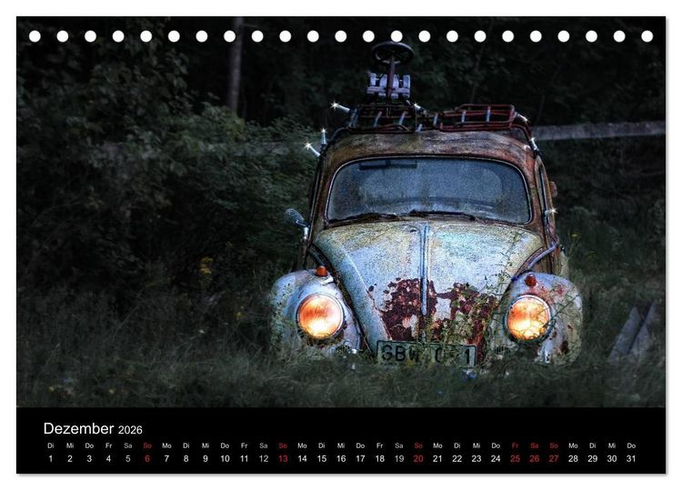 Produktbild: Automobile im Herbst (Tischkalender 2026 DIN A5 quer), CALVENDO Monatskalender