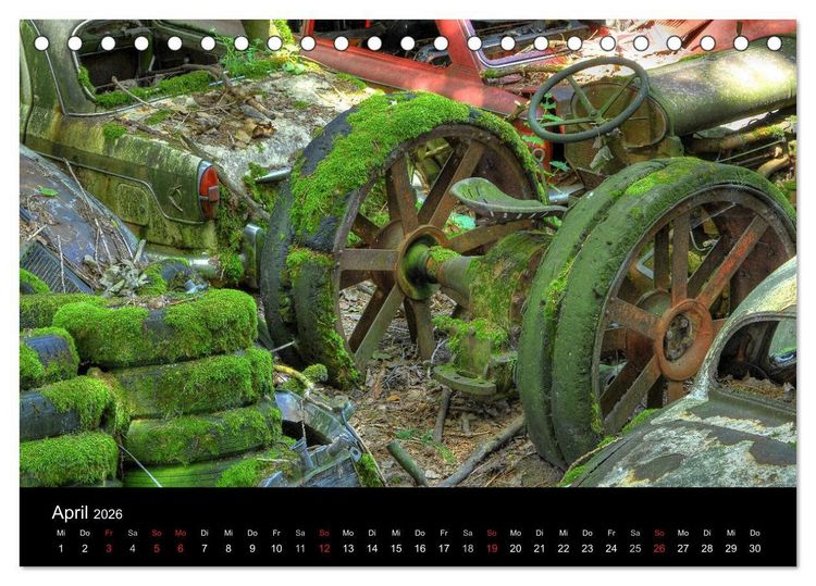 Produktbild: ROSTLAUBEN Die sch&ouml;nsten Autowracks (Tischkalender 2026 DIN A5 quer), CALVENDO Monatskalender