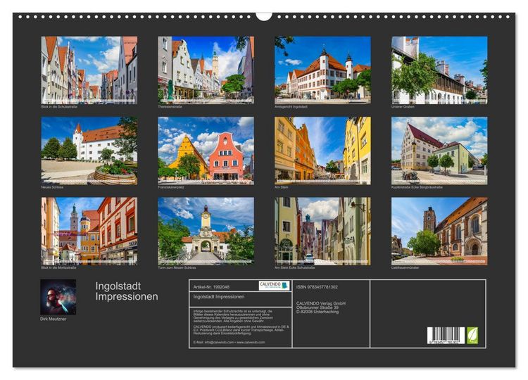Produktbild: Ingolstadt Impressionen (Wandkalender 2026 DIN A2 quer), CALVENDO Monatskalender