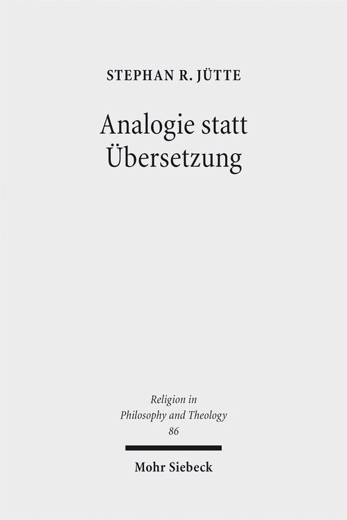 Produktbild: Analogie statt &Uuml;bersetzung
