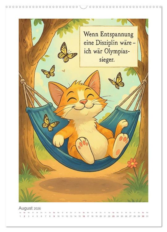 Produktbild: Alles nach Plan. Meinem. - F&uuml;r Menschen mit Katze. Oder f&uuml;r Menschen von Katze. (hochwertiger Premium Wandkalender 2026 DIN A2 hoch), Kunstdruck in Hochglanz