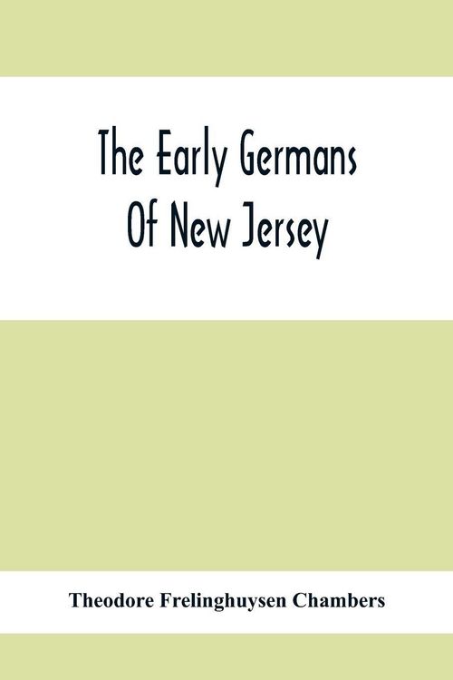 Produktbild: The Early Germans Of New Jersey