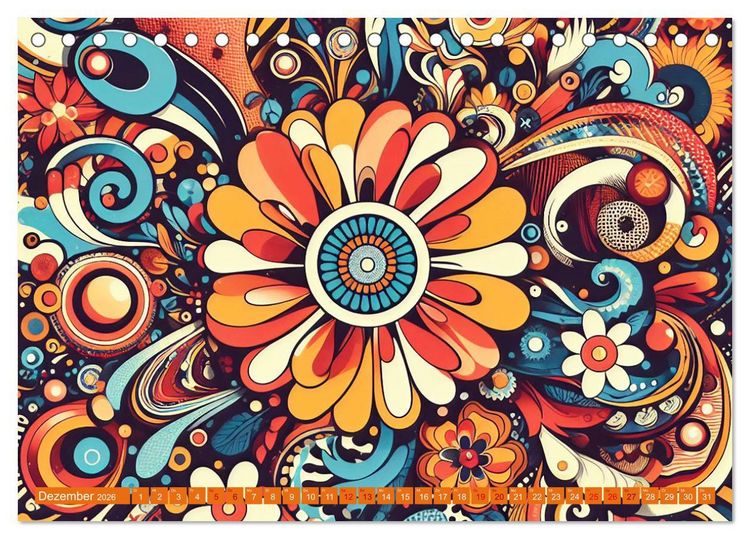 Produktbild: Psychodelic Art (Tischkalender 2026 DIN A5 quer), CALVENDO Monatskalender