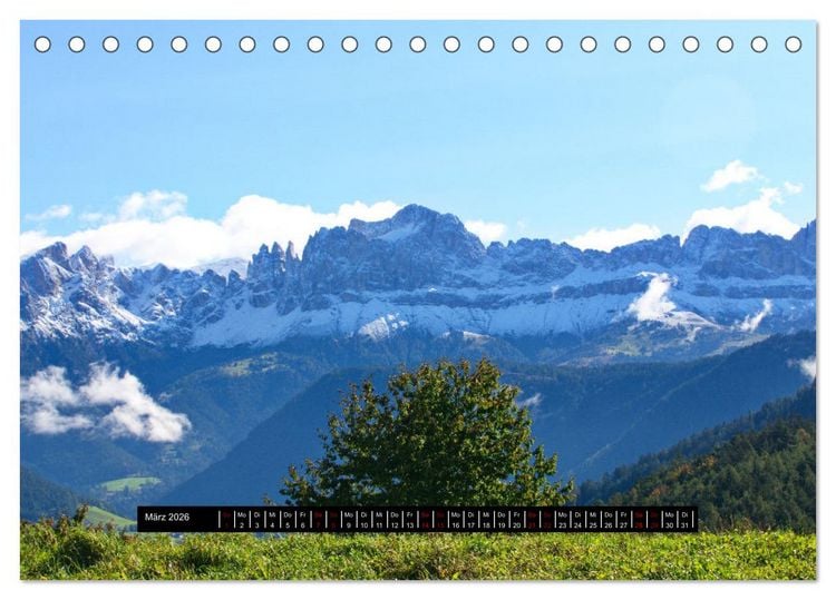 Produktbild: Dolomiten - Latemar und Rosengarten (Tischkalender 2026 DIN A5 quer), CALVENDO Monatskalender