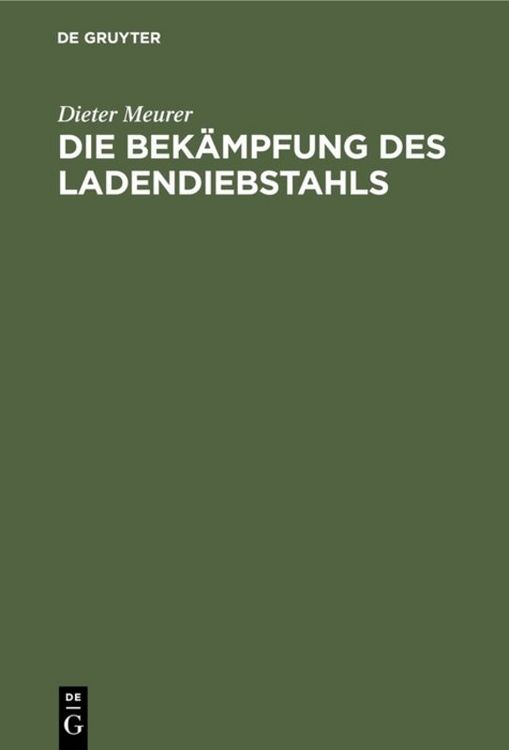 Produktbild: Die Bek&auml;mpfung des Ladendiebstahls