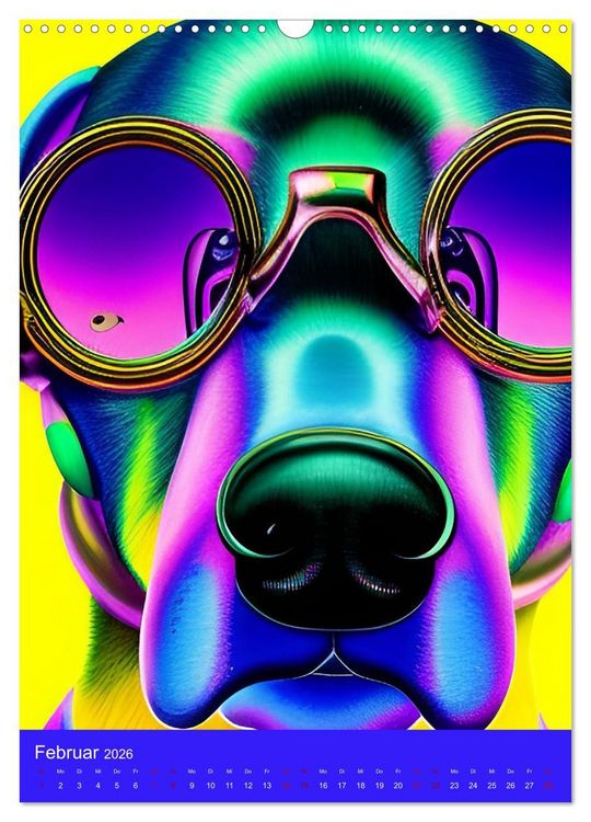 Produktbild: Crazy Neon - Das Farbspektakel (Wandkalender 2026 DIN A3 hoch), CALVENDO Monatskalender