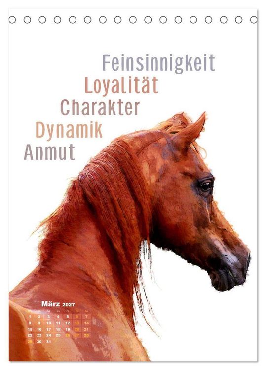 Produktbild: Krafttiere - Inspirierende Begleiter voller Magie und Seele (Tischkalender 2027 DIN A5 hoch), CALVENDO Monatskalender