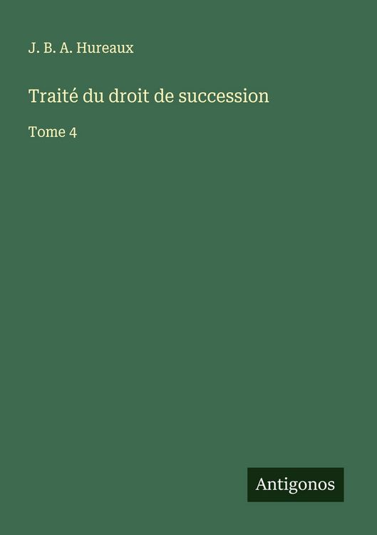 Produktbild: Trait&eacute; du droit de succession