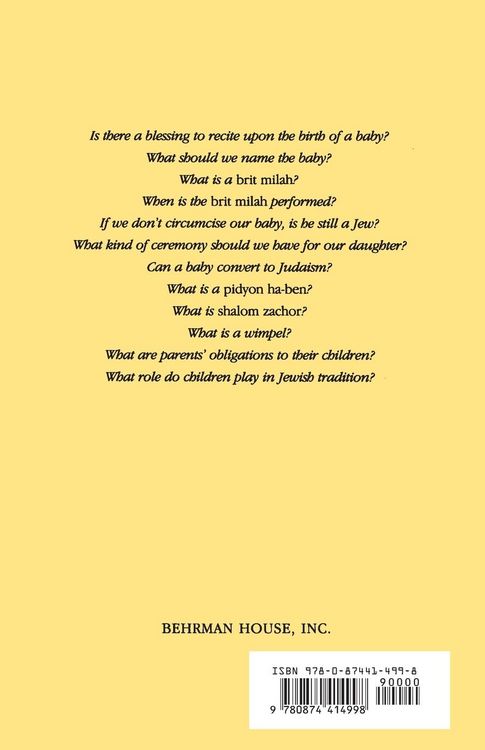 Produktbild: The Jewish Baby Handbook