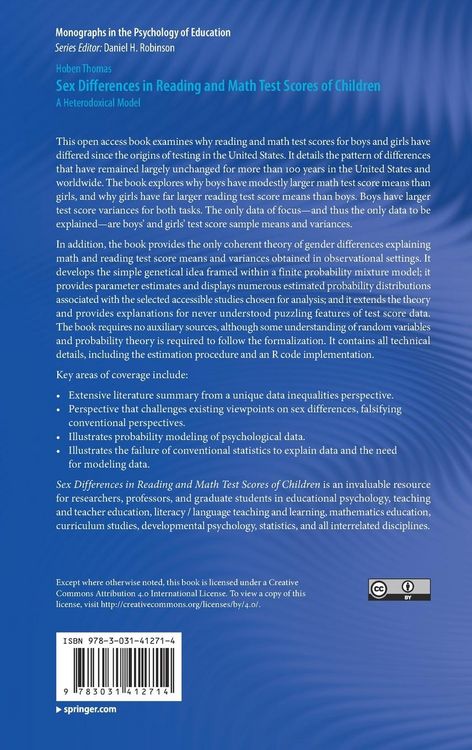 Produktbild: Sex Differences in Reading and Math Test Scores of Children