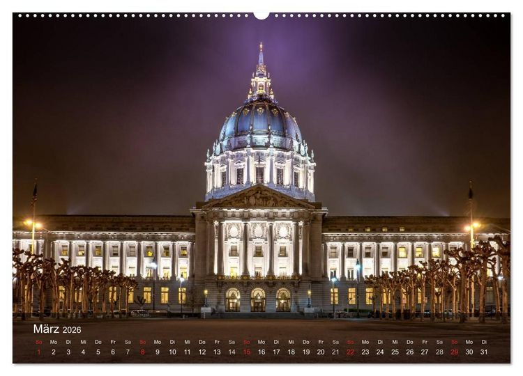 Produktbild: San Francisco Impressionen Tag und Nacht (hochwertiger Premium Wandkalender 2026 DIN A2 quer), Kunstdruck in Hochglanz