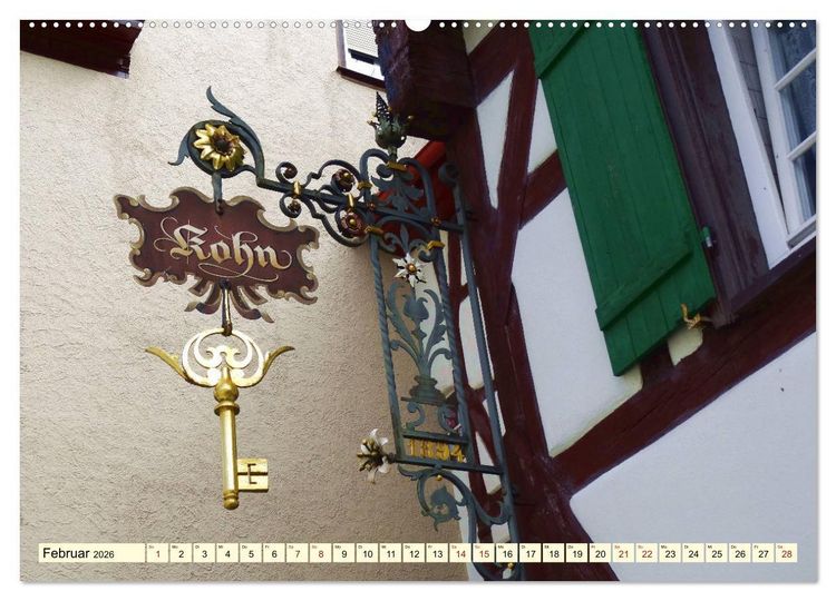 Produktbild: Unterwegs in der Altstadt von Geislingen (hochwertiger Premium Wandkalender 2026 DIN A2 quer), Kunstdruck in Hochglanz