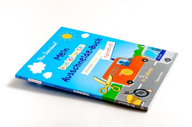 Produktbild: Mein kunterbuntes Ausschneidebuch - Fahrzeuge. Schneiden, kleben, malen ab 3 Jahren. Mit Scherenf&uuml;hrerschein