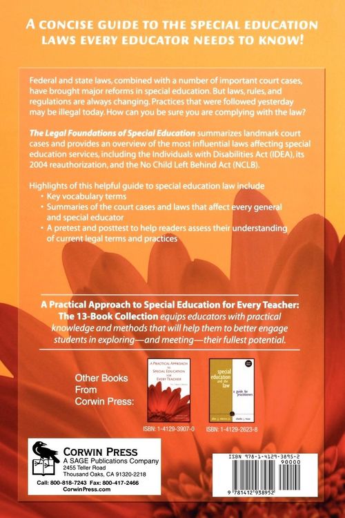 Produktbild: The Legal Foundations of Special Education