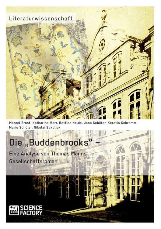 Produktbild: Die "Buddenbrooks" - Eine Analyse von Thomas Manns Gesellschaftsroman