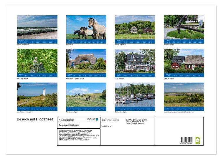 Produktbild: Besuch auf Hiddensee (Wandkalender 2026 DIN A2 quer), CALVENDO Monatskalender