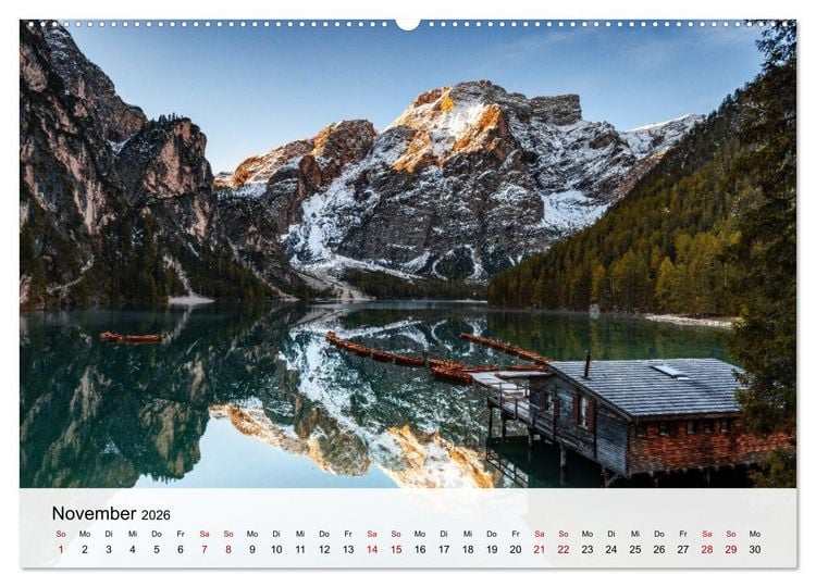 Produktbild: Die Dolomiten - Faszination Berge (Wandkalender 2026 DIN A2 quer), CALVENDO Monatskalender