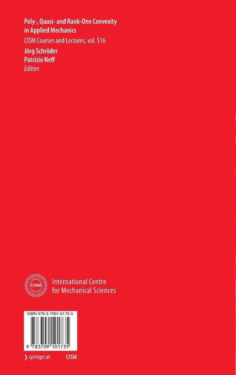 Produktbild: Poly-, Quasi- and Rank-One Convexity in Applied Mechanics