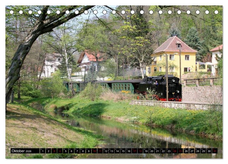 Produktbild: Dampfbahnromantik - Dampfbahnen auf schmaler Spur (Tischkalender 2026 DIN A5 quer), CALVENDO Monatskalender