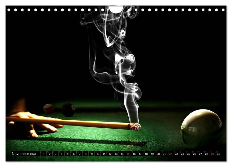 Produktbild: Billard. Konzentration - Sport - Spannung (Wandkalender 2026 DIN A4 quer), CALVENDO Monatskalender