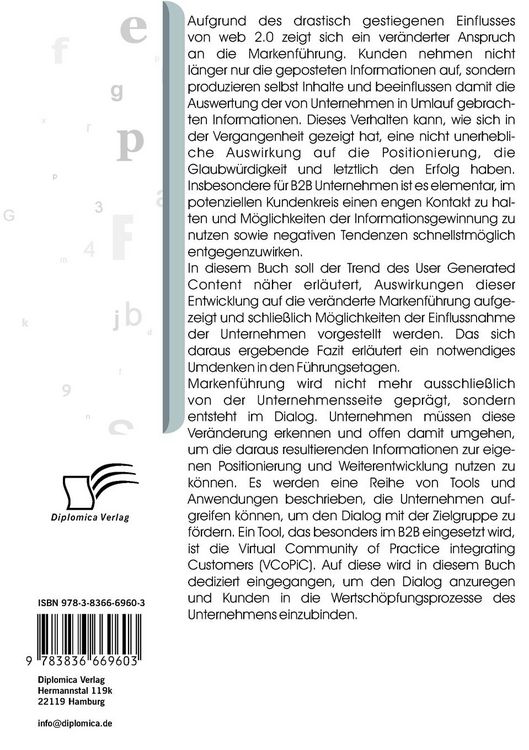 Produktbild: Business-to-Business Markenf&uuml;hrung im Web 2.0