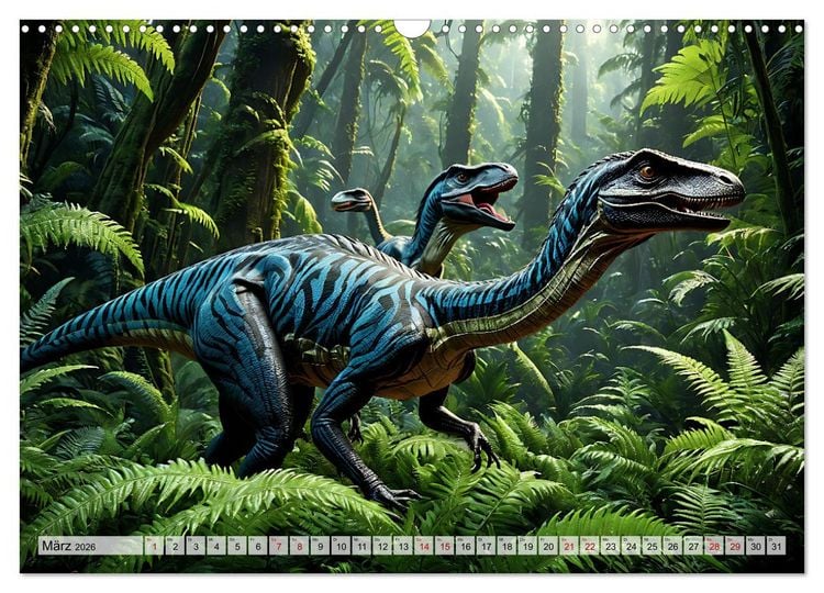 Produktbild: Dinosaurier - die Welt der Urzeitgiganten (Wandkalender 2026 DIN A3 quer), CALVENDO Monatskalender