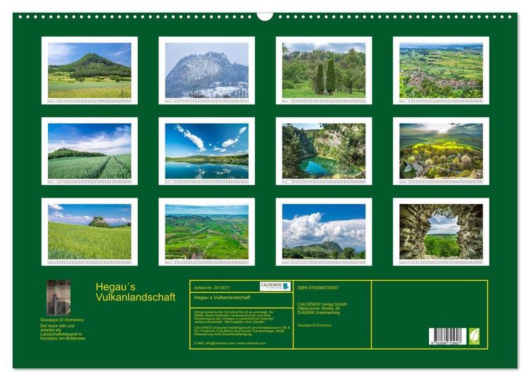 Produktbild: Hegau&acute;s Vulkanlandschaft (Wandkalender 2027 DIN A2 quer), CALVENDO Monatskalender