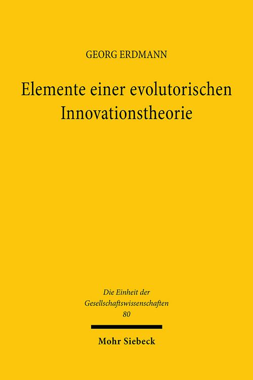 Produktbild: Elemente einer evolutorischen Innovationstheorie