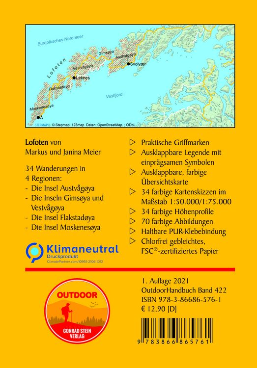 Produktbild: Lofoten 34 Wanderungen zu Fjorden und Gipfeln