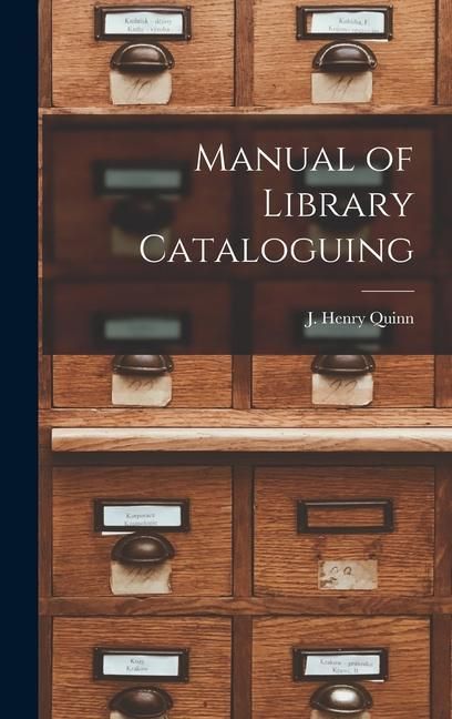 Produktbild: Manual of Library Cataloguing