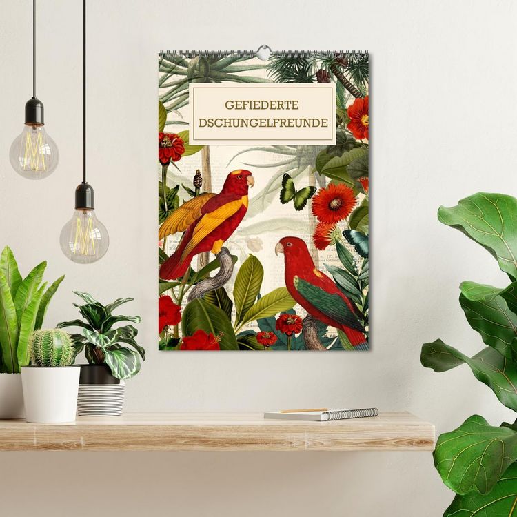Produktbild: Gefiederte Dschungelfreunde (Wandkalender 2026 DIN A3 hoch), CALVENDO Monatskalender