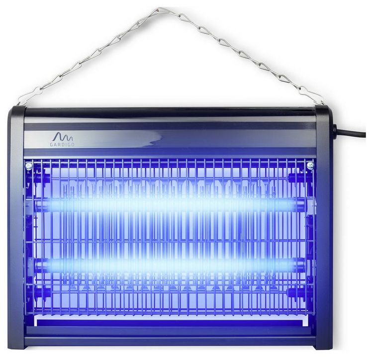 Produktbild: Gardigo 62408INT UV-Insektenf&auml;nger Stromgitter, UV-Licht 9 W (B x H x T) 33.6 x 25.4 x 7.3 cm Schwarz 1 St.
