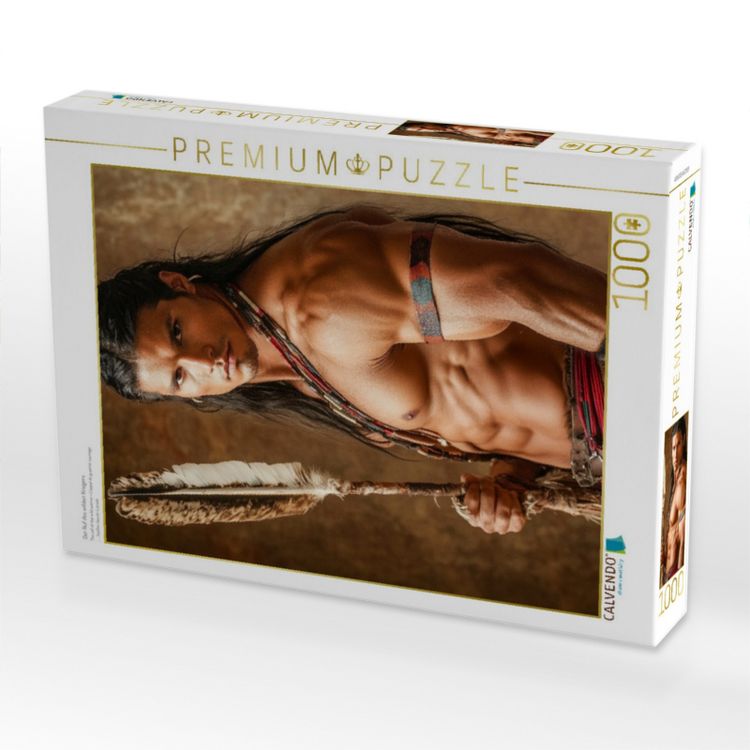 Produktbild: CALVENDO Puzzle Der Ruf des wilden Kriegers | 1000 Teile Lege-Gr&ouml;&szlig;e 64x48cm Foto-Puzzle f&uuml;r gl&uuml;ckliche Stunden