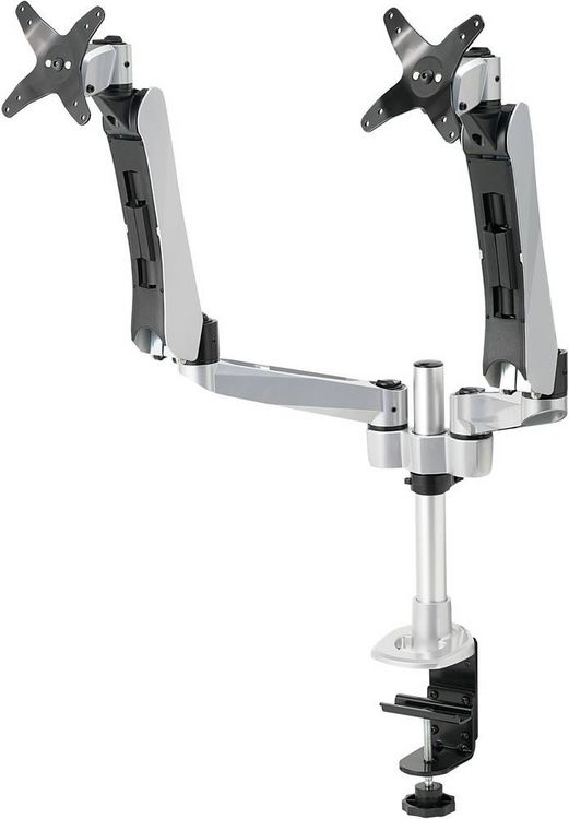 Produktbild: SpeaKa Professional Monitor-Tischhalterung SP-3947568 Flex 2 Display(s) 25,4cm (10\") - 68,6cm (27\") Schwarz, Silbe