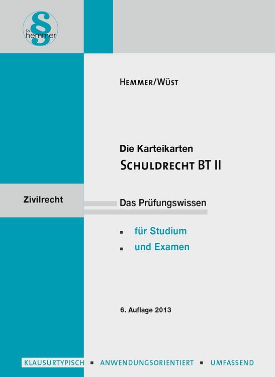 Produktbild: Karteikarten Schuldrecht BT II
