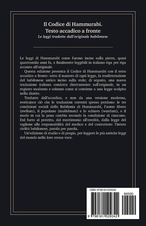 Produktbild: Il Codice di Hammurabi. Testo accadico a fronte