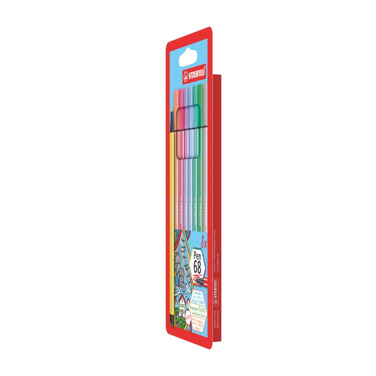 Produktbild: STABILO Premium-Filzstift -   Pen 68 - 8er Pack - Pastellfarben