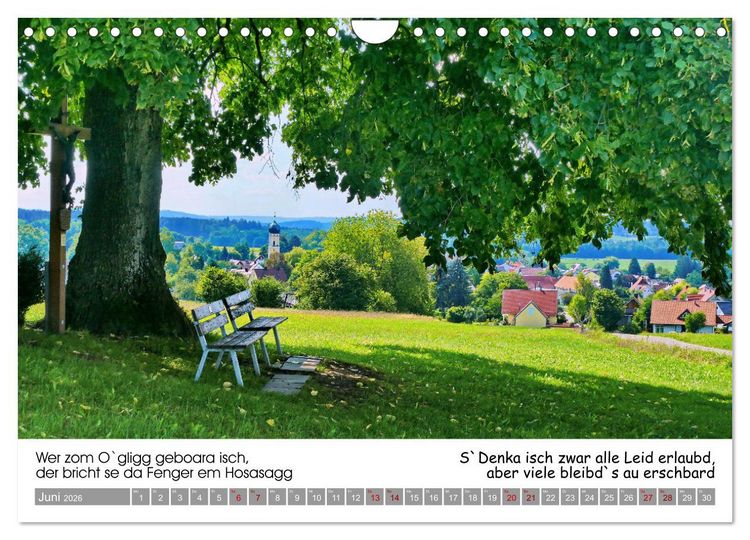Produktbild: 03 Schw&auml;bische Sprichw&ouml;rter - D&ouml;s au no! (Wandkalender 2026 DIN A4 quer), CALVENDO Monatskalender