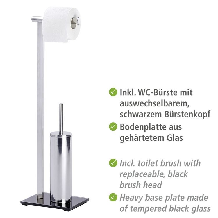 Produktbild: Stand WC-Garnitur Mod. Lava, aus rostfreiem Edelstahl