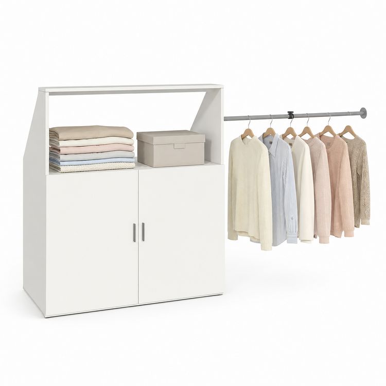 Produktbild: Dachschr&auml;gen Kleiderschrank mit Stange Dacho M