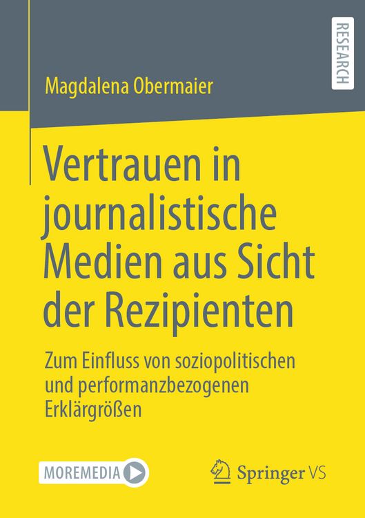 Produktbild: Vertrauen in journalistische Medien aus Sicht der Rezipienten