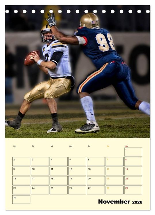 Produktbild: American Football, Team-Arbeit (Tischkalender 2026 DIN A5 hoch), CALVENDO Monatskalender