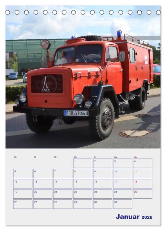 Produktbild: FEUERWEHR-Legende (Tischkalender 2026 DIN A5 hoch), CALVENDO Monatskalender